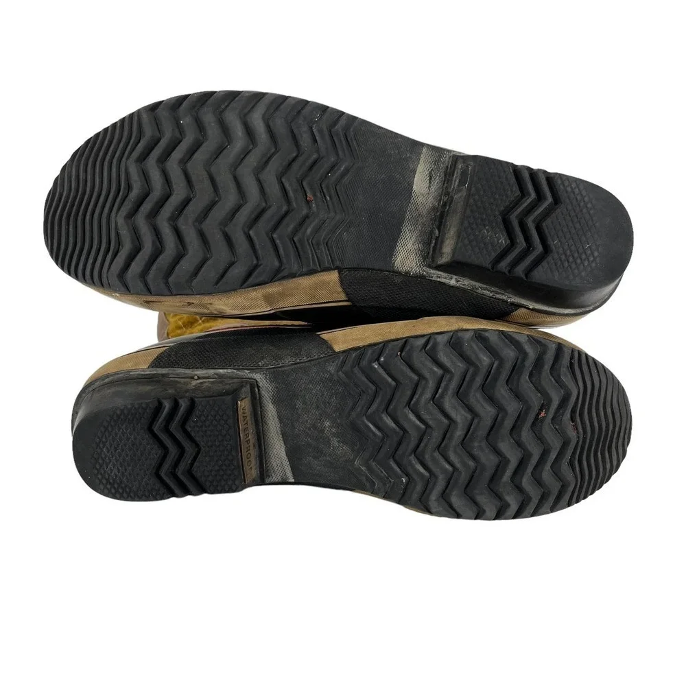 Sorel Boots Sorelli‎ Quilted Wool Green Brown Waterproof Women’s 10